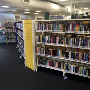 Mobile Metal Shelving with Wedges