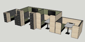 Privacy Booth Layout Mockup Front Angled