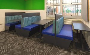 Static Booth Seating with Static tables