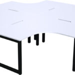 LOOP 4 Person Workstation White on Black