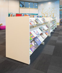 Noosaville Metal Shelving with Joinery End Panel