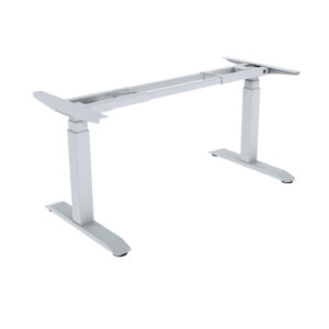 eco height adjustable desk white frame