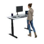 primo height adjustable desk standing position