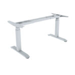 primo height adjustable desk white frame