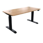 primo height adjustable desk wood top