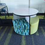 Sophia College Missoni Round Tall whiteboard top