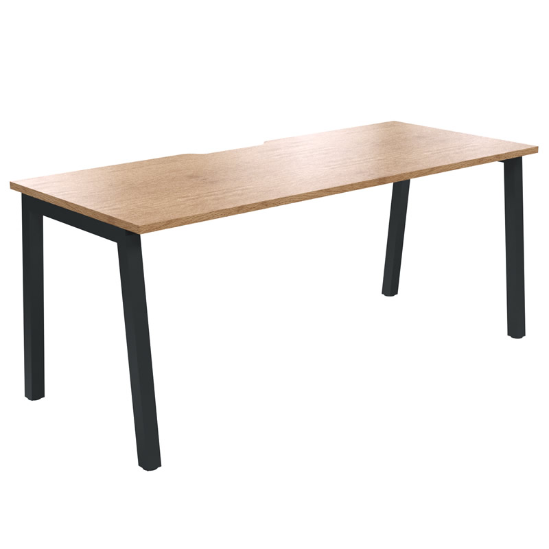 Lean Desk with Scalloped Top