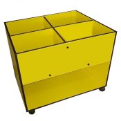 Yellow Easy Reading Box 4 Compartment with Shelf