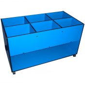 Blue Easy Reading Box 6 Compartment with Shelf